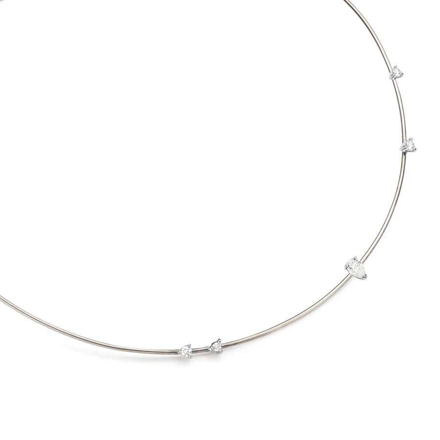 Girocollo 'balance' in oro bianco BALANCE | CL GIRAU18B GC CT. 0,32